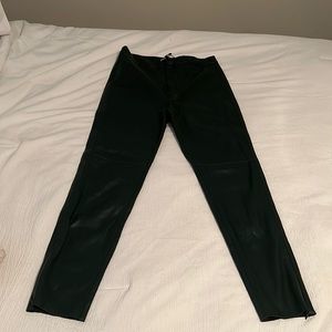 Zara Dark Green Faux Leather Pants